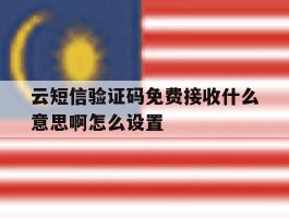云短信验证码免费接收什么意思啊怎么设置