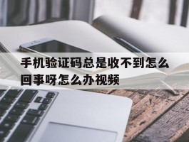 手机验证码总是收不到怎么回事呀怎么办视频