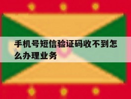手机号短信验证码收不到怎么办理业务