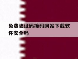 免费验证码接码网站下载软件安全吗