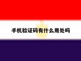 手机验证码有什么用处吗