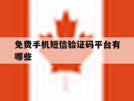 免费手机短信验证码平台有哪些