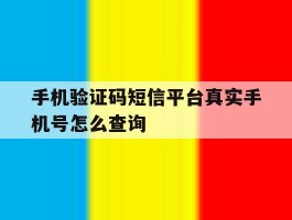 包含手机验证码短信平台真实手机号怎么查询的词条