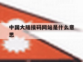 中国大陆接码网站是什么意思