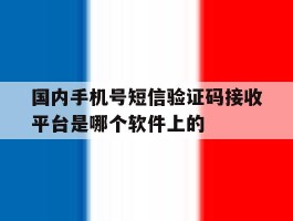 国内手机号短信验证码接收平台是哪个软件上的的简单介绍