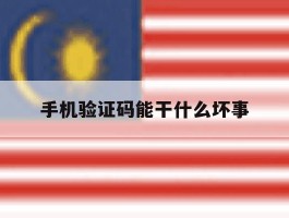 关于手机验证码能干什么坏事的信息