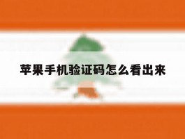 苹果手机验证码怎么看出来