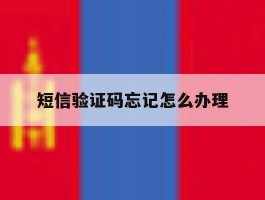 短信验证码忘记怎么办理