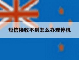 短信接收不到怎么办理停机