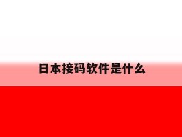 日本接码软件是什么