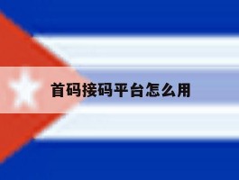 首码接码平台怎么用