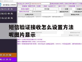 短信验证接收怎么设置方法呢图片显示