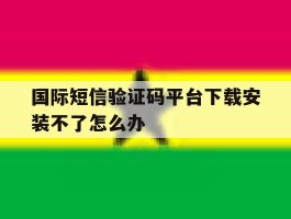 国际短信验证码平台下载安装不了怎么办