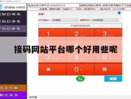 接码网站平台哪个好用些呢