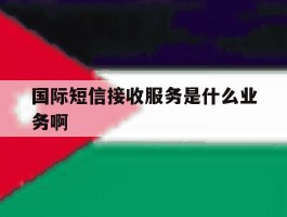 国际短信接收服务是什么业务啊