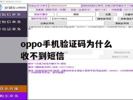 oppo手机验证码为什么收不到短信