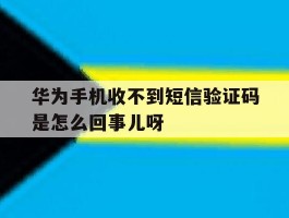 华为手机收不到短信验证码是怎么回事儿呀的简单介绍