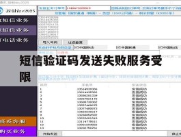 短信验证码发送失败服务受限