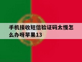 手机接收短信验证码太慢怎么办呀苹果13的简单介绍