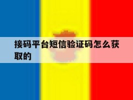接码平台短信验证码怎么获取的