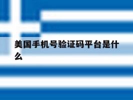 美国手机号验证码平台是什么