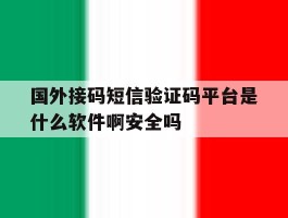 包含国外接码短信验证码平台是什么软件啊安全吗的词条