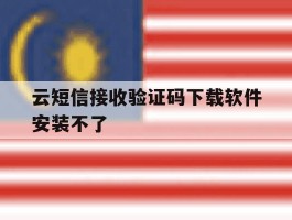 云短信接收验证码下载软件安装不了
