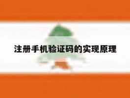 注册手机验证码的实现原理
