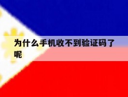 为什么手机收不到验证码了呢