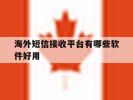 海外短信接收平台有哪些软件好用