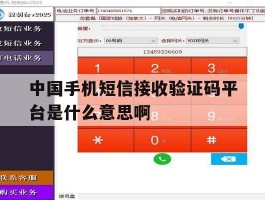 中国手机短信接收验证码平台是什么意思啊的简单介绍