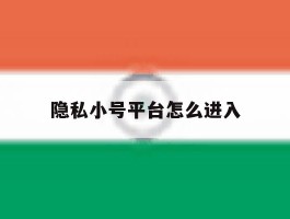 隐私小号平台怎么进入