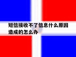 短信接收不了信息什么原因造成的怎么办