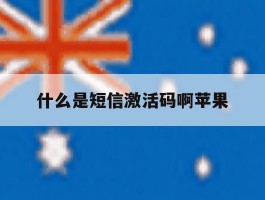 什么是短信激活码啊苹果