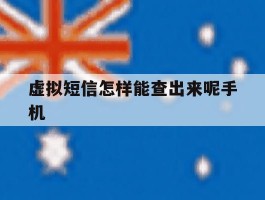 虚拟短信怎样能查出来呢手机
