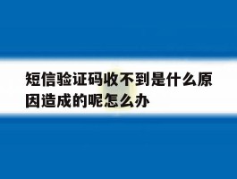 包含短信验证码收不到是什么原因造成的呢怎么办的词条