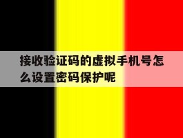 接收验证码的虚拟手机号怎么设置密码保护呢