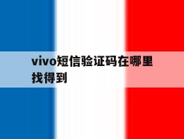 vivo短信验证码在哪里找得到