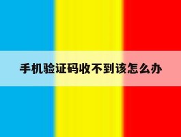 手机验证码收不到该怎么办