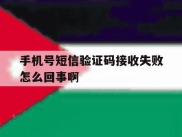 手机号短信验证码接收失败怎么回事啊