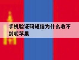 手机验证码短信为什么收不到呢苹果