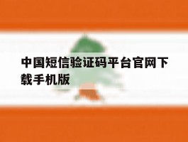 中国短信验证码平台官网下载手机版