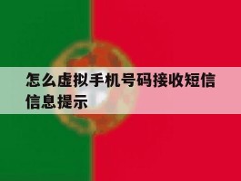 怎么虚拟手机号码接收短信信息提示