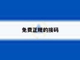 免费正规的接码