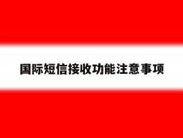 国际短信接收功能注意事项
