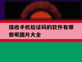 接收手机验证码的软件有哪些呢图片大全