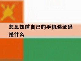 怎么知道自己的手机验证码是什么