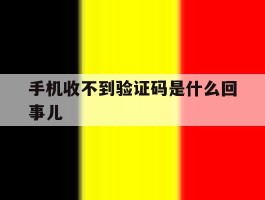 手机收不到验证码是什么回事儿