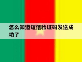 怎么知道短信验证码发送成功了