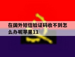 关于在国外短信验证码收不到怎么办呢苹果11的信息
